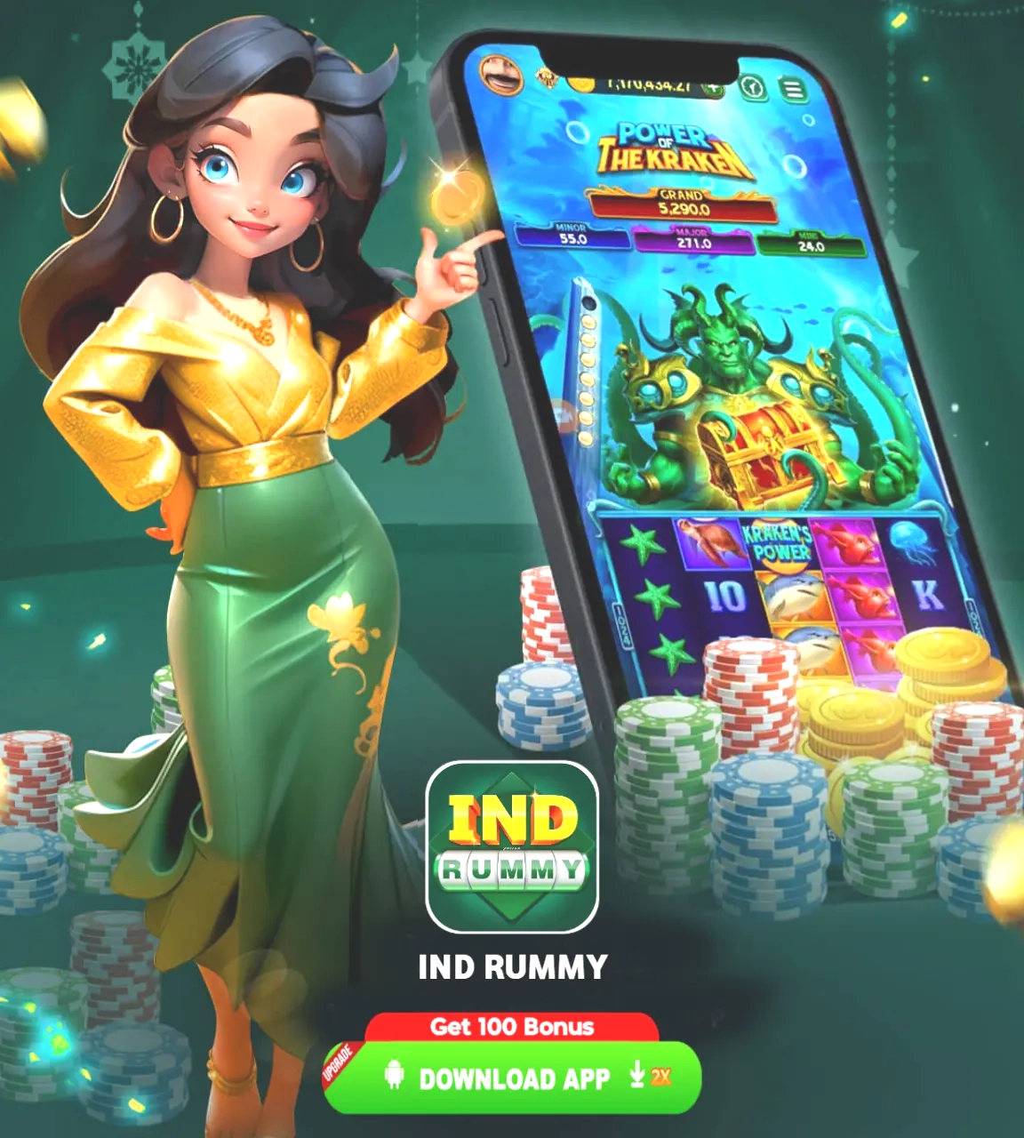 IND Rummy app promotional banner