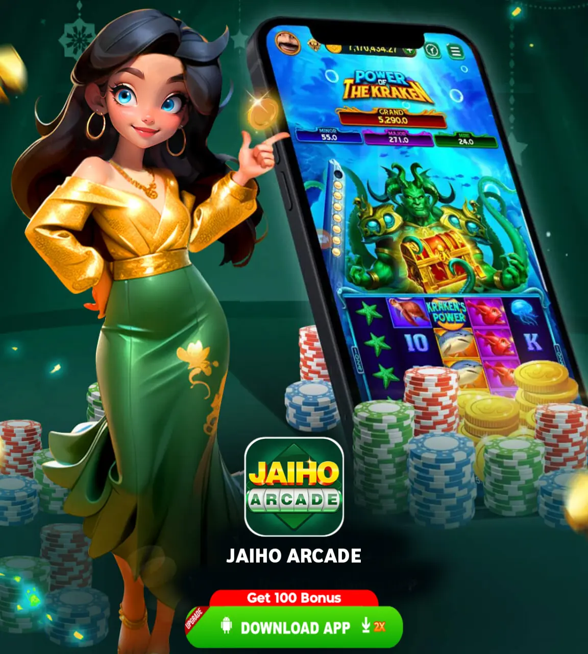 Jaiho Arcade app promotional banner