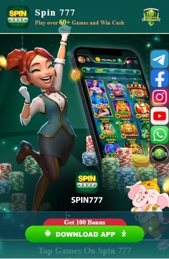 Spin 777 app promotional banner